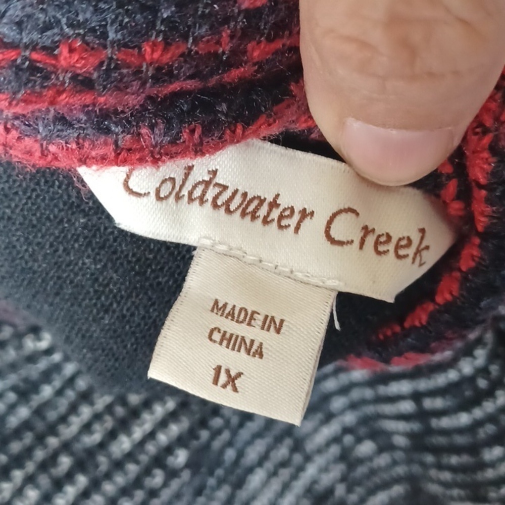 Coldwater Creek Black, White and Red Jacket - Picture 7 of 10